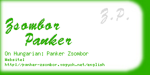 zsombor panker business card